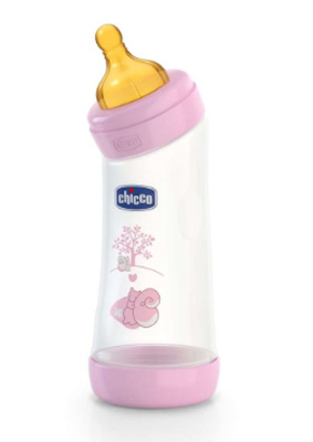 CHICCO BIBERON WELL BEING ANGOLATO IN POLIPROPILENE GIRL DA 250 ML NORMAL LATTICE - farmasorriso.com