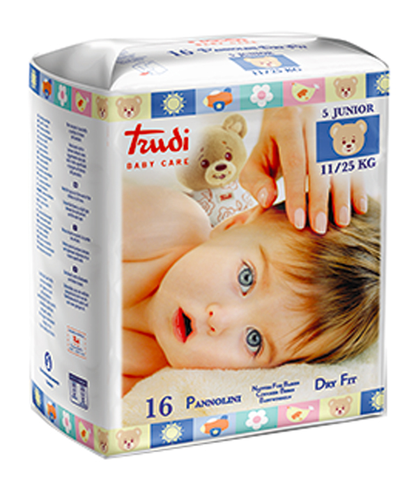 TRUDI BABY CARE PANNOLINO DRY FIT JUNIOR 11/25 KG 16 PEZZI - farmasorriso.com