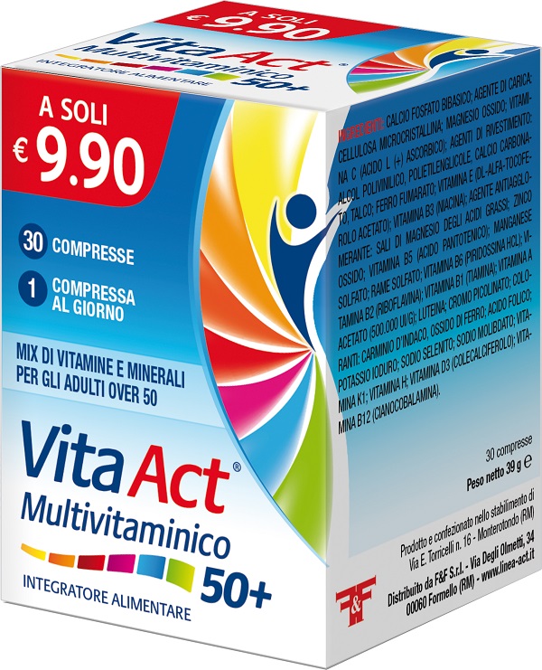 VITA ACT MULTIVITAMINICO 50+ 30 COMPRESSE - farmasorriso.com