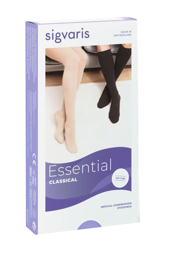 SIGVARIS TOP FINE 702 CCL2 TFQ MONOCOLLANT SINISTRO LUNGO CRISPA PUNTA APERTA S - farmasorriso.com