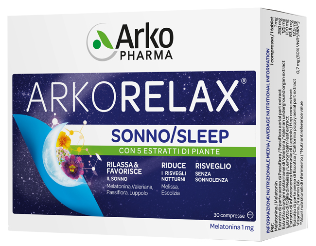 ARKORELAX SONNO 30 COMPRESSE - farmasorriso.com