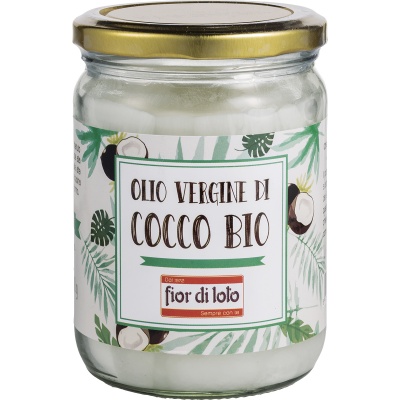 FIOR DI LOTO OLIO VERGINE DI COCCO BIO 450 ML - farmasorriso.com