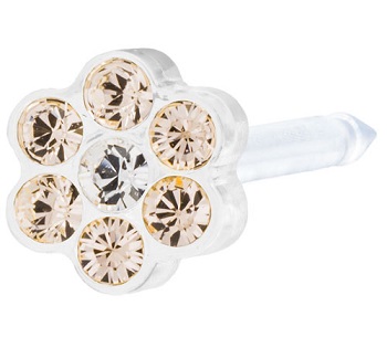 BLOMDAHL FORALOBI MP DAISY 5MM GOLDEN ROSE/CRYSTAL - farmasorriso.com