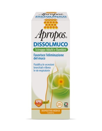 APROPOS DISSOLMUCO SCIROPPO ADULTI E BAMBINI 230 G - farmasorriso.com