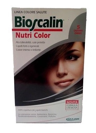 BIOSCALIN NUTRI COLOR 5 CASTANO CHIARO SINCROB 124 ML - farmasorriso.com