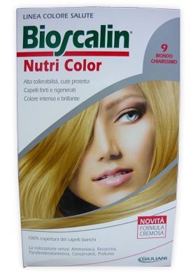 BIOSCALIN NUTRI COLOR 9 BIONDO CHIARISSIMO SINCROB 124 ML - farmasorriso.com