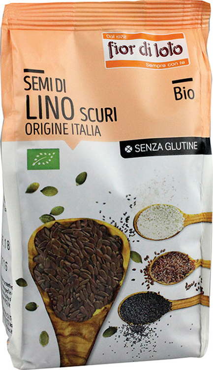 SEMI DI LINO SCURI ITALIA SENZA GLUTINE BIO 400 G - farmasorriso.com