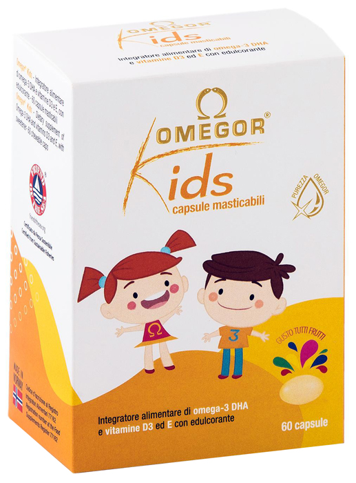OMEGOR KIDS 60 CAPSULE MASTICABILI - farmasorriso.com