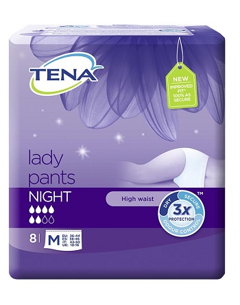 MUTANDINA ASSORBENTE TENA LADY PANTS NIGHT MEDIUM 8 PEZZI - farmasorriso.com
