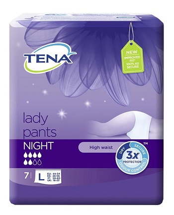 MUTANDINA ASSORBENTE TENA LADY PANTS NIGHT LARGE 7 PEZZI - farmasorriso.com