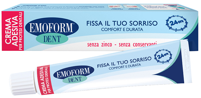 EMOFORM DENT CREMA ADESIVA PER PROTESI DENTALI 45 G PROMOZIONE - farmasorriso.com