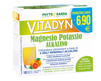 VITADYN MAGNESIO POTASSIO ALKALINO SENZA ZUCCHERO 10 BUSTINE - farmasorriso.com