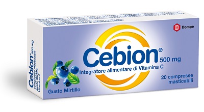 CEBION MASTICABILE MIRTILLO VITAMINA C 500 MG 20 COMPRESSE - farmasorriso.com