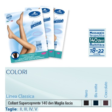 SAUBER COLLANT 140 DENARI SUPER COPRENTE MAGLIA MICRORETE BLU 3 LINEA CLASSICA - farmasorriso.com