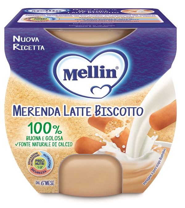 MELLIN MERENDA LATTE BISCOTTO 2 X 100 G - farmasorriso.com