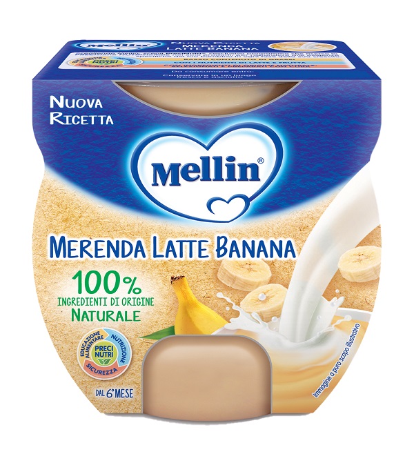 MELLIN MERENDA LATTE BANANA 2 X 100 G - farmasorriso.com
