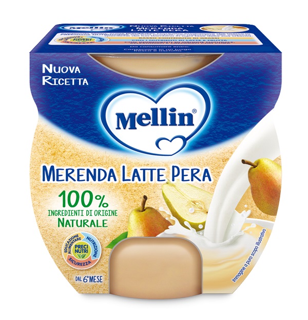 MELLIN MERENDA LATTE PERA 2 X 100 G - farmasorriso.com
