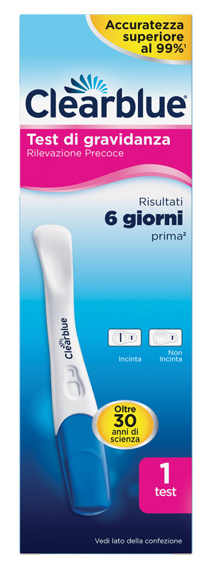 TEST DI GRAVIDANZA CLEARBLUE RILEVAZIONE PRECOCE 1 PEZZO - farmasorriso.com