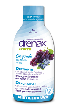 DRENAX FORTE ORIGINALE CON MIRTILLO E UVA 300 ML - farmasorriso.com
