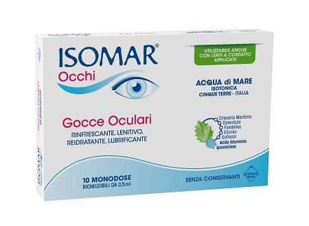 ISOMAR OCCHI GOCCE OCULARI ALL'ACIDO IALURONICO 0,20% 10 FLACONCINI - farmasorriso.com