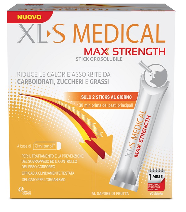 XLS MEDICAL MAX STRENGTH 60 STICK OROSOLUBILI - farmasorriso.com