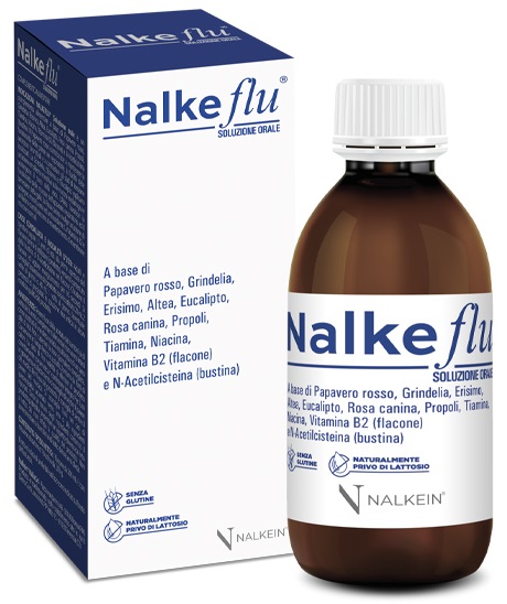 NALKEFLU SOLUZIONE ORALE 200 ML + 1  BUSTINA DA 2,5 G - farmasorriso.com