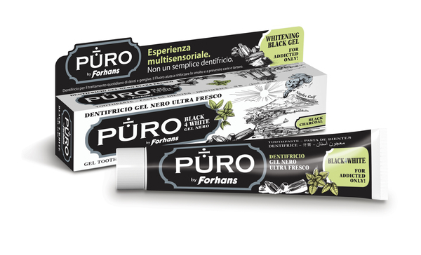 DENTIFRICIO FORHANS GEL BLACK4WHITE - farmasorriso.com