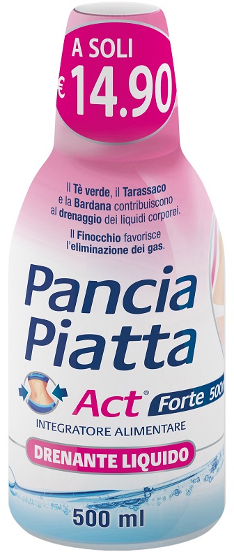 PANCIA PIATTA ACT FORTE DRENANTE LIQUIDO 500 ML - farmasorriso.com