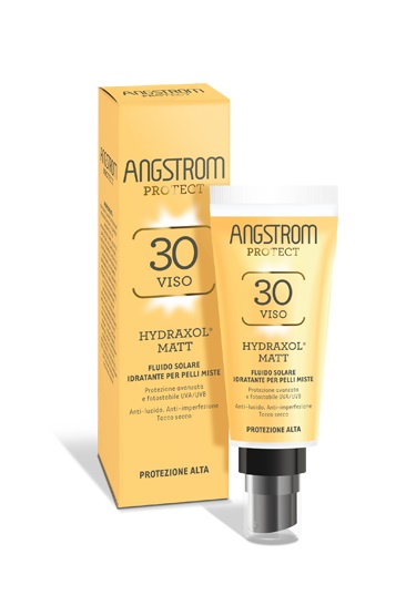 ANGSTROM PROTECT HYDRAXOL MATT FLUIDO SOLARE PROTEZIONE 30 PELLI MISTE 40 ML - farmasorriso.com