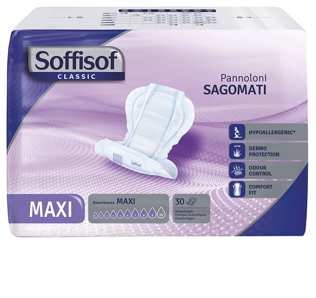 PANNOLONE SOFFISOF CLASSIC SAGOMATO MAXI 30 PEZZI - farmasorriso.com