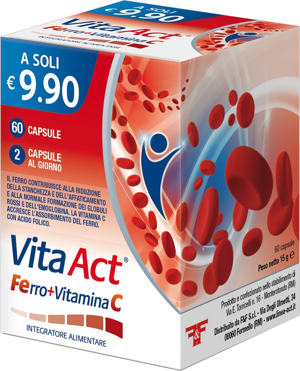 VITA ACT FERRO+VITAMINA C 60 CAPSULE - farmasorriso.com