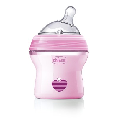 CHICCO BIBERON NATFEEL 0M+ 150 ML GIRL - farmasorriso.com