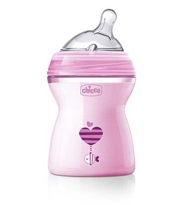 CHICCO BIBERON NATFEEL 2M+ GIRL 250 ML - farmasorriso.com