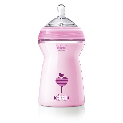 CHICCO BIBERON NATFEEL 6M+ GIRL 330 ML - farmasorriso.com