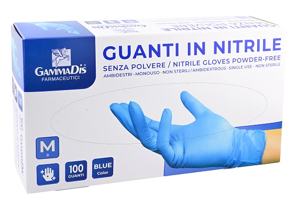 GUANTI NITRILE SENZA POLVERE MEDIUM 100 PEZZI - farmasorriso.com