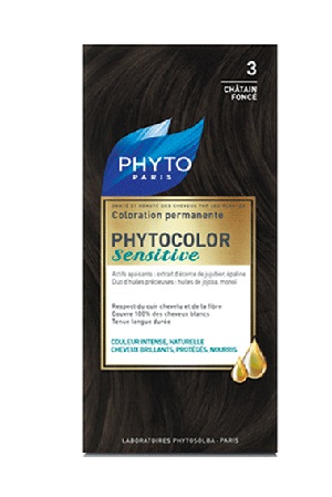 PHYTOCOLOR SENSITIVE 3 CASTANO SCURO 1 LOZIONE LIQUIDA 60 ML + 1 CREMA 40 ML + 1 BALSAMO 12 ML + FOGLIETTO DI ISTRUZIONI + GUANTI LATTICE - farmasorriso.com