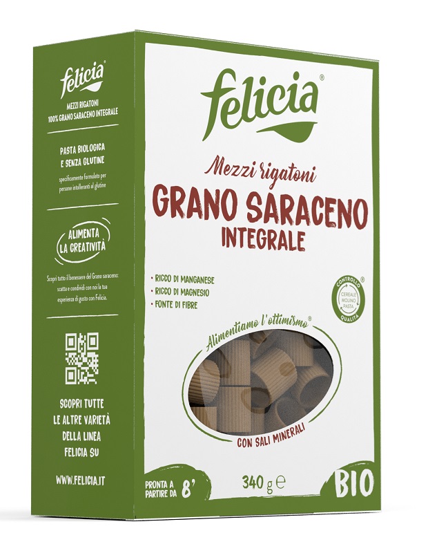 FELICIA BIO SARACENO MEZZI RIGATONI 340 G - farmasorriso.com
