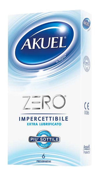 PROFILATTICO AKUEL ZERO EXTRALUBRIFICATO BOX DA 6 PEZZI - farmasorriso.com