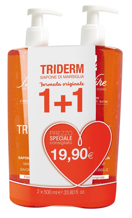 TRIDERM SAPONE DI MARSIGLIA BIPACK 2 FLACONI DA 500 ML - farmasorriso.com