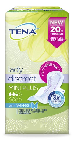 PANNOLONE SAGOMATO TENA DISCREET MINI PLUS WINGS 16 PEZZI - farmasorriso.com