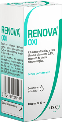 RENOVA OXI COLLIRIO SOLUZIONE OFTALMICA A BASE DI ACIDO IALURONICO 0,2% FLACONE DA 10 ML - farmasorriso.com