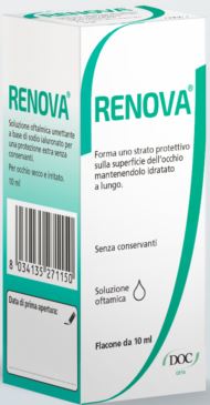 RENOVA COLLIRIO SOSTITUTO LACRIMALE A BASE DI ACIDO IALURONICO 0,4% FLACONE DA 10 ML SENZA CONSERVANTI - farmasorriso.com