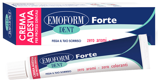 CREMA ADESIVA EMOFORM DENT FORTE PER PROTESI DENTALI 70 G TAGLIO PREZZO - farmasorriso.com