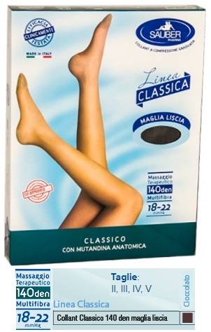SAUBER CLASSICO COLLANT 140 DENARI MAGLIA LISCIA CIOCCOLATO 4 - farmasorriso.com
