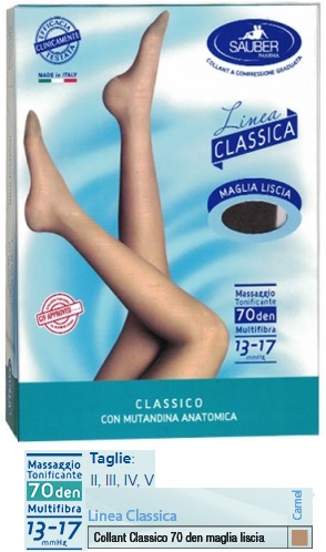 SAUBER CLASSICO COLLANT 70 DENARI MAGLIA LISCIA CAMEL 4 - farmasorriso.com