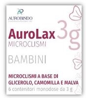 MICROCLISMI PER BAMBINI AUROLAX 6 CONTENITORI 3 G - farmasorriso.com