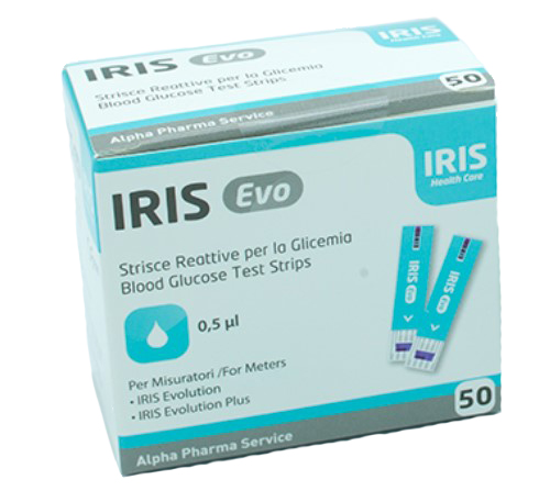STRISCE MISURAZIONE GLICEMIA IRIS EVO 50 PEZZI - farmasorriso.com