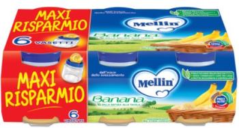 MELLIN OMOGENEIZZATO BANANA 6 X 100 G - farmasorriso.com