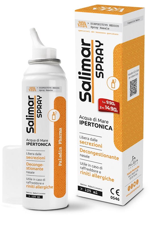 SPRAY NASALE IPERTONICO SANAVITA SALIMAR 125 ML - farmasorriso.com