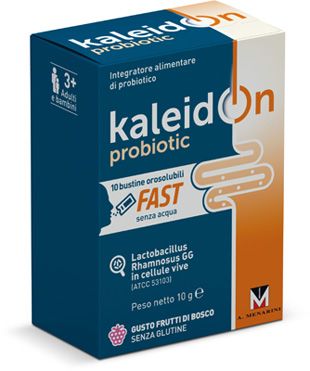 KALEIDON PROBIOTIC FAST FRUTTI DI BOSCO 10 BUSTE OROSOLUBILI - farmasorriso.com